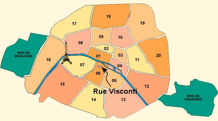 paris plan arrondissement. arrondissement de Paris.